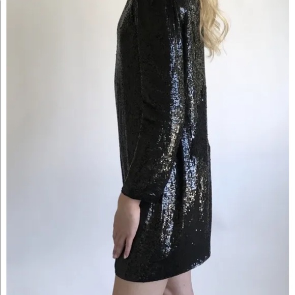Neil Bieff vintage 80’s all black sequin dress approximate size 6 - Picture 5 of 8